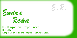 endre repa business card